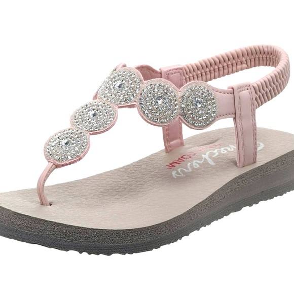 Skechers Shoes - Sketchers Yoga Foam Rose Circular Bling Flip-Flops Women’s Size 10